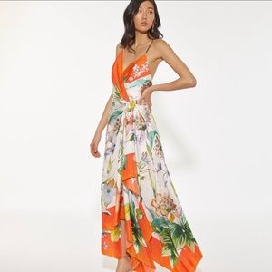 Carolina Herrera Printed Silk Wrap Dress $3290 MSRP size 4